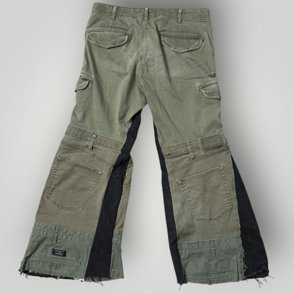 Lovant Men’s Patchwork Cargo Pants Wide Leg  Deconstructed Y2K Style - Picture 5 of 11